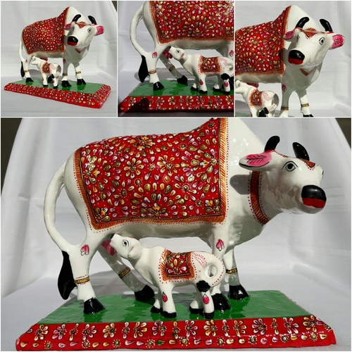 meenakari cow with baby