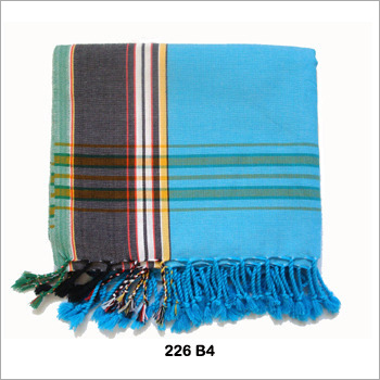 Kikoy Kenyan Quality Towel - Cotton, Large, Blue | Soft Texture, Absorbent, Lightweight, Quick Drying, Fringe