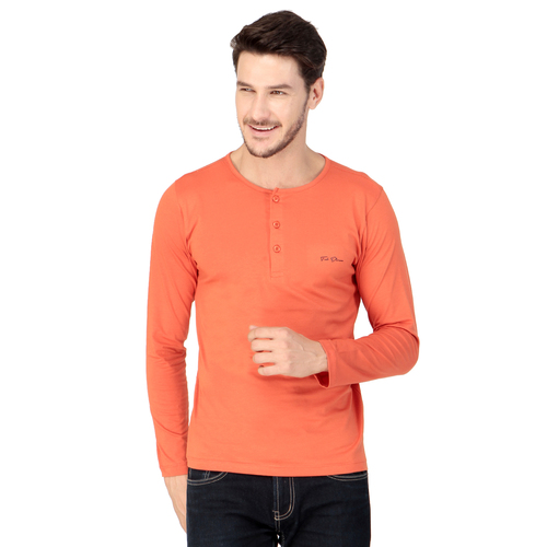 Orange colour plain T-shirt