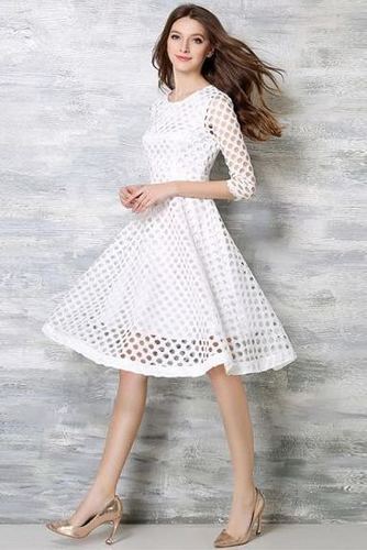 White Women Dress