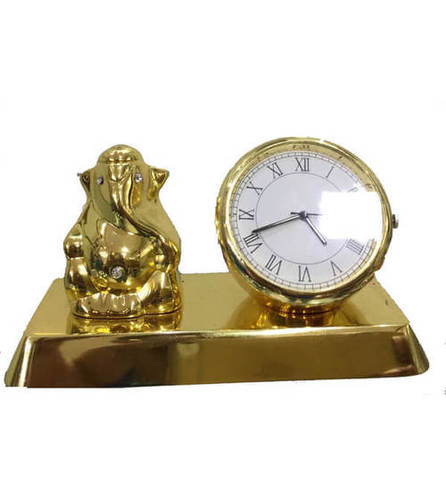 Golden Ganesh With Clock