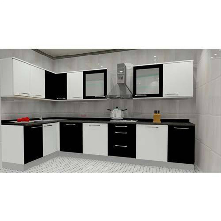 L Shaped Modular Kitchen