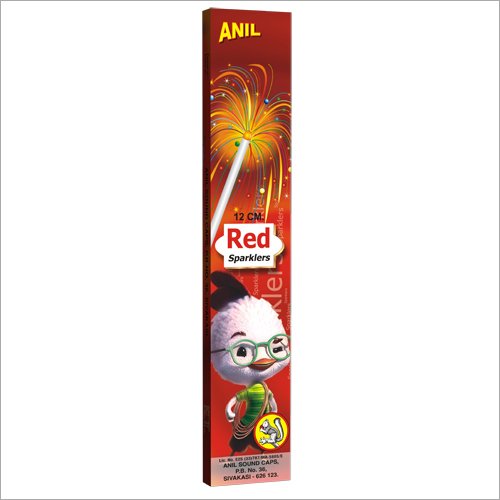 12cm Red Sparklers - Metal Strip Handheld, Alluring Red & Silver Sparkles for Kids, Perfect for Festivals and Weddings