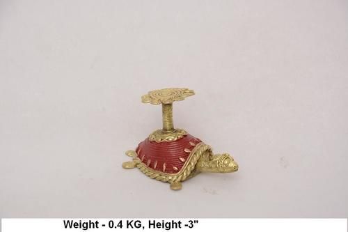 Golden And Red Col. Candle Stand