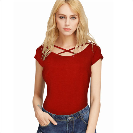 Generic Women's Western Wear Hosiery Red T Shirts