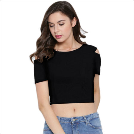 Ladies Black crop top