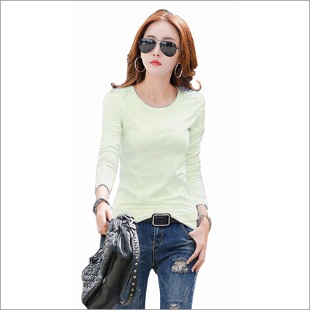 Ladies white full sleeve T-Shirts