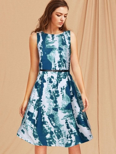 Blue Ladies Designer Dress