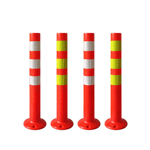 Plastic Spring Post - Height 750mm, Weight 400 Grams, Yellow/White Tape, No Flexibility | Manual Use, Muffler Application, No Power Needed, Lightweight Design