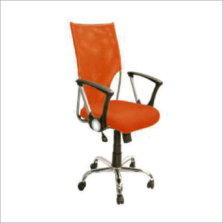 Office Workstation Chair - Mesh and Metal, 22.5x22.5x39 inches, Orange | Elegant Design, Adjustable Height, Extreme Comfort