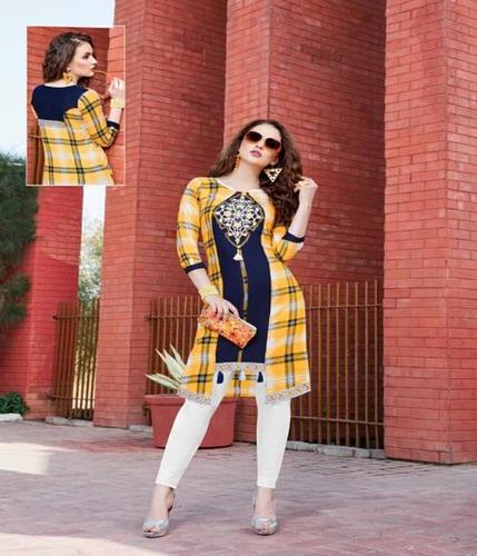 Yellow Branded Kurti