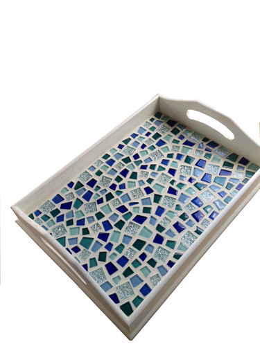 Mosaic decorative serving tray