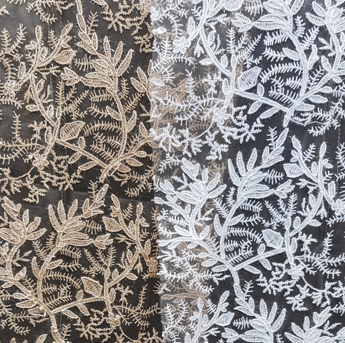 Embroidered Mesh Fabric