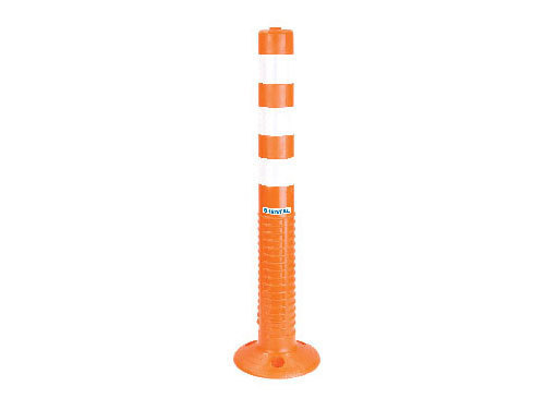 S Protection Spring Post - LDPE Reflective Tape Option Orange 500 Grams | High Impact Resistance UV Stabilized Easy Setup and Knockdown