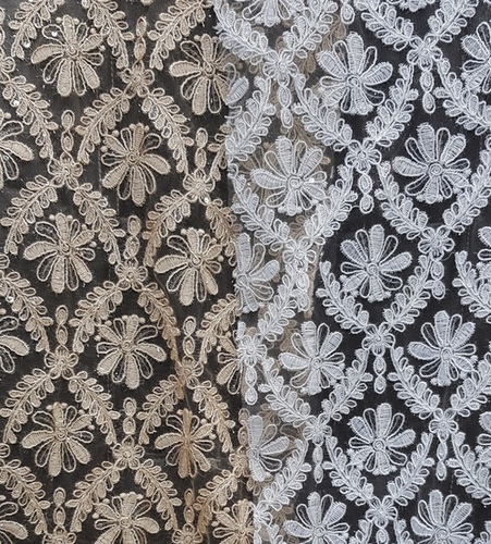 Embroidered Mesh Fabric