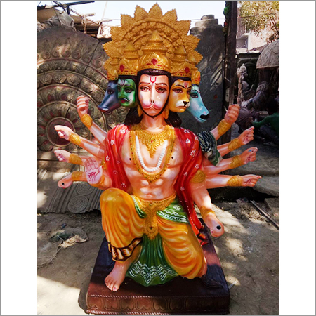 Fibre Lord Hanuman Statue - Color: Multicolour