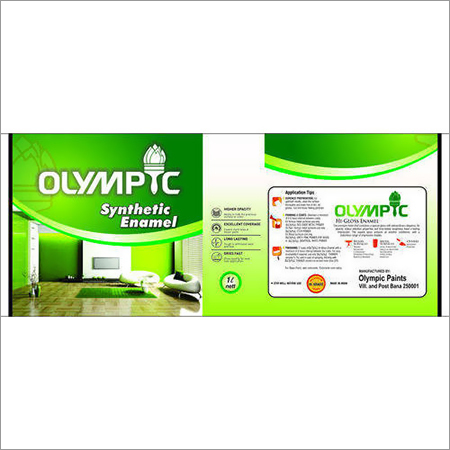 Enamel Wall Paint - Green, 10-12 sq m/L Coverage | High Pigmentation, Glossy Finish, Easy Mixing