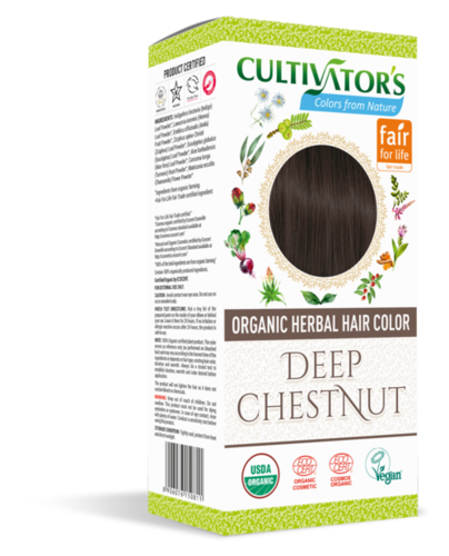 Organic Herbal Hair Color Deep Chestnut