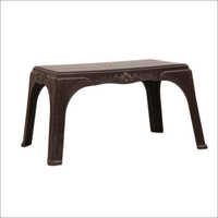 Plastic Table - Durable Plastic Material, Elegant Brown Finish , Engraved Design With Sturdy Legs For Heavy Weights