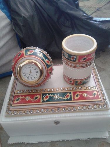 Handcrafted Marble Desktop Clock