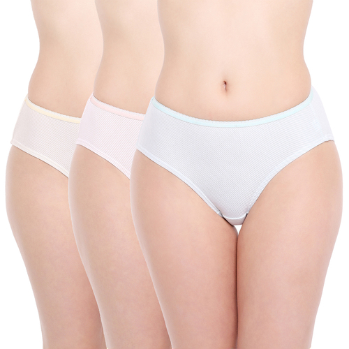 White 100% Ladies Printed Undergarments
