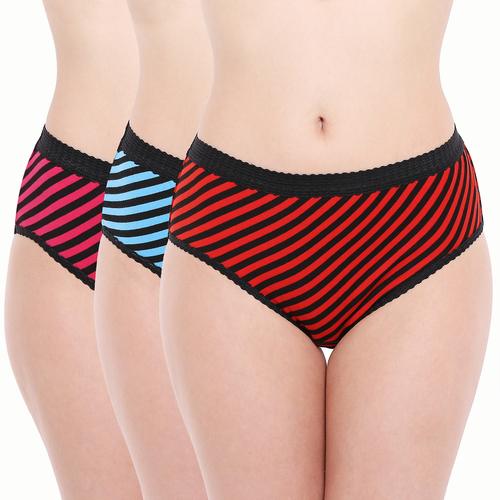 Red Cotton Panties Set