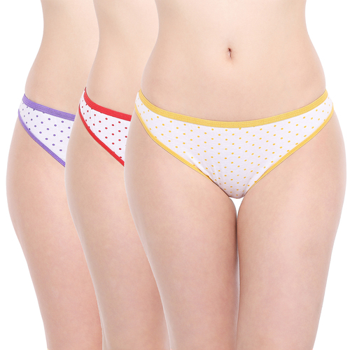 Ladies Cotton Bikini - Hipster Style Small to Extra Large Sizes Multicolor Printed Design