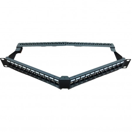 1U 24PORT UTP V-Type Foldable Blank Panel