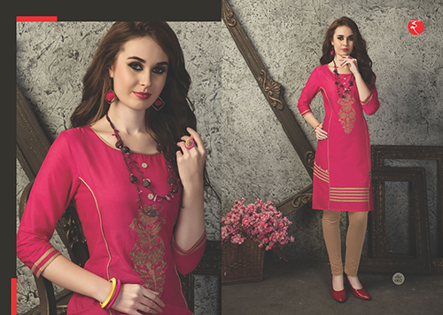 Pink Cotton Kurtis