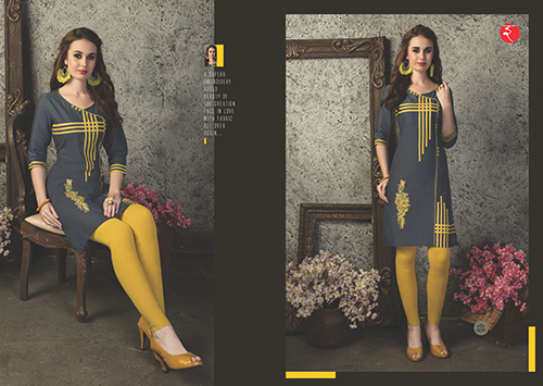 Grey Cotton Kurtis
