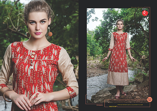 Rayon Kurtis - Rayon, Knee-Length, Round Neck, Three-Quarter Sleeves | Soft Fabric, Stylish Design, Comfortable Fit, Durable Material, Versatile Style, Easy to Maintain, Trendy Printed Pattern