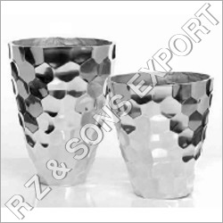 Hammered Aluminum Flower Vase R Z Sons Export Thana Nagphani