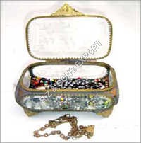Square Designer Glass Jewelry Box