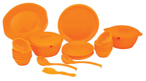 32 Pieces Round Plain Dinner Set