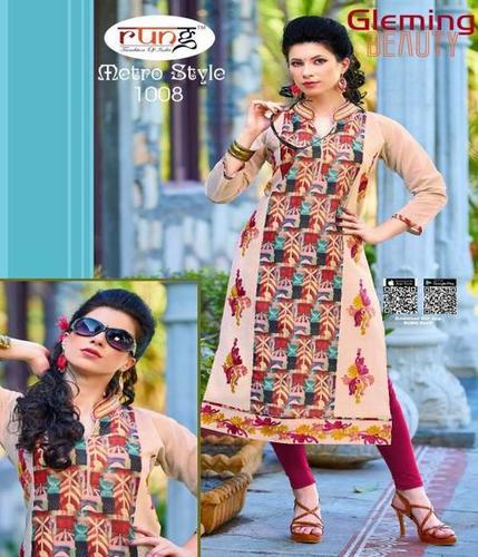 Multi Printed Cotton Kurti