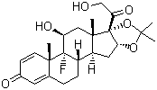 Triamcinolone Acetonide - C22H27FO6 | 406.44 g/mol, 265-270Â°C Melting Point, 99% Purity, Insoluble in Water, CAS #76-25-5