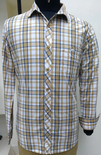 Checks Full Sleeves Shirts Size: Medium