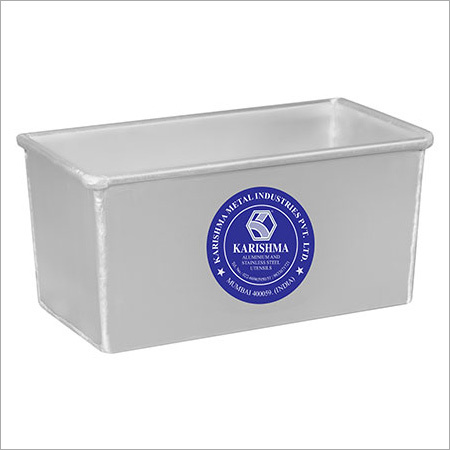Karishma Aluminium Single Bread Tin - Stainless Steel, Customized Dimensions , Silver Color, Anodized Quality with Alloy Composition