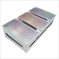 Karishma Stainless Steel 3-piece Bread Tin - Customized Dimensions, Silver Color, Anodized Surface Treatment, Hindalco 100 H2 Alloy
