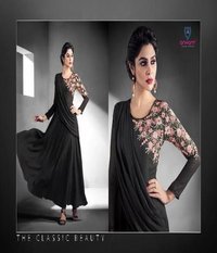 Black Hand Embroidered Kurtis