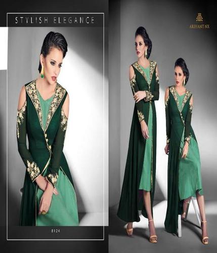 Green Traditional Kurtis