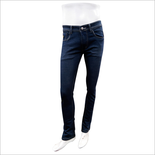 Black Mens Round Pocket Denim Jeans