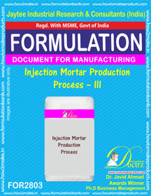 Injection Mortar Production Process AcA A III