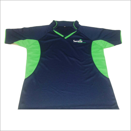 Blue And Green Men Sport T Shirt