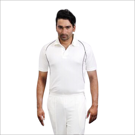 White Men Cricket T Shirt