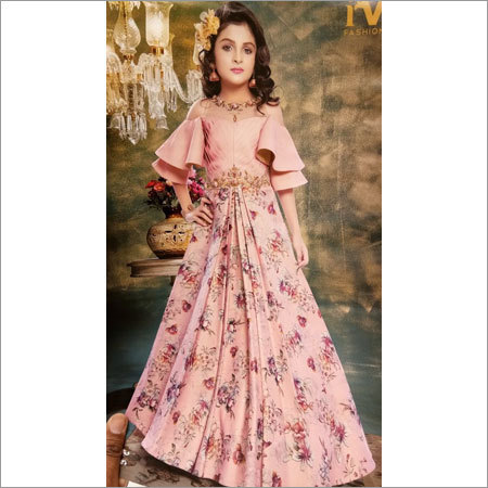 Pink Girls Ethnic Frock