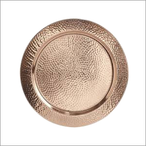 Iron Copper Hammered Charger Plate