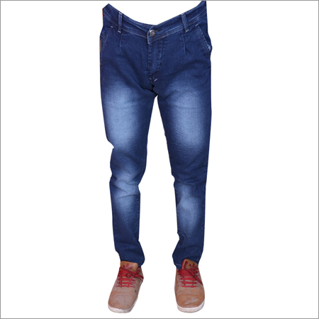 Blue Hard Wash Mens Regular Fit Streachable Jeans