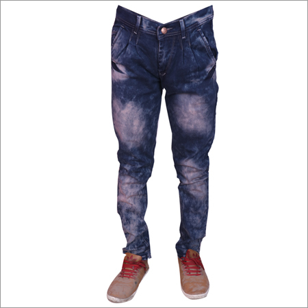 Brown Heal Wash Mens Customized Regular Fit Streachable Jeans