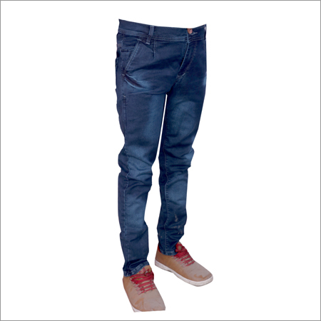Dark Gray Shaded Regular Fit Strechable Jeans